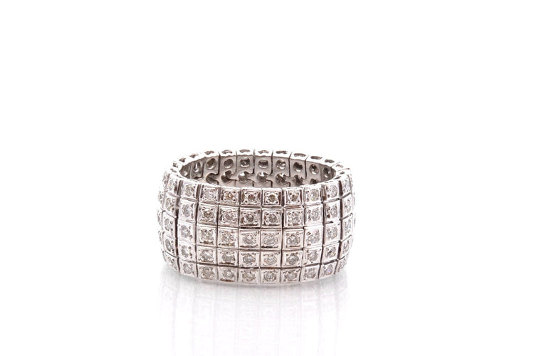 Bague 53 Bague en or blanc 18k et diamants 1,20 ct 58 Facettes 27197
