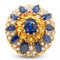 Bague 57 Bague fleurs en or jaune 18 carats, saphirs et diamants 58 Facettes 61100121