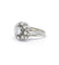 Bague 58 / Blanc/Gris / Or 750 et Platine 950 Bague Marguerite Diamants 58 Facettes 230107R