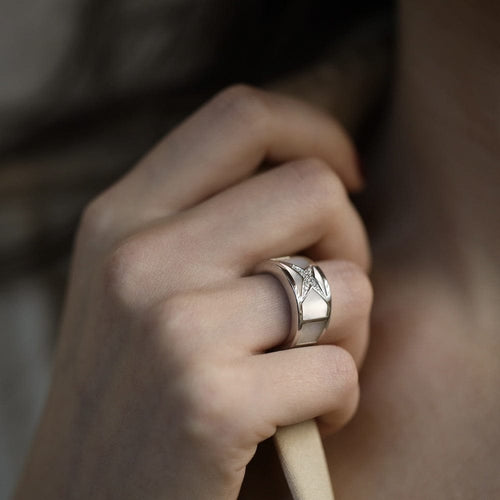 Bague 50 Mauboussin Étoile Beauté - Bague en or gris 18 carats, nacre et diamants 58 Facettes FB10472