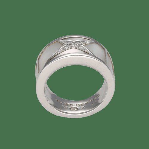 Bague 50 Mauboussin Étoile Beauté - Bague en or gris 18 carats, nacre et diamants 58 Facettes FB10472