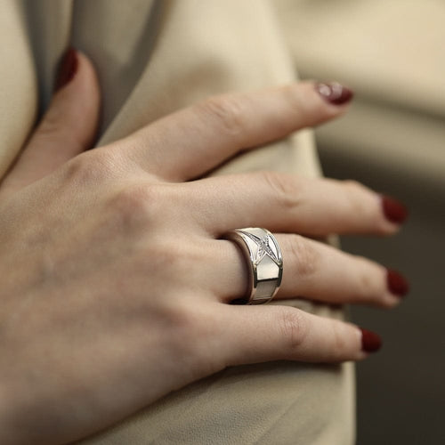 Bague 50 Mauboussin Étoile Beauté - Bague en or gris 18 carats, nacre et diamants 58 Facettes FB10472