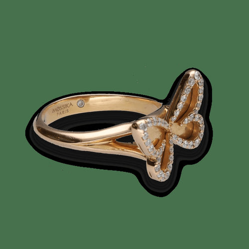 Bague 55 Messika Butterfly - Bague en or rose 18 carats et diamants 0,30 ct 58 Facettes FB10264