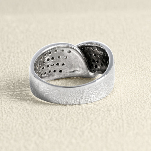 Bague 58 Bague en or gris 18 carats et diamants naturels 58 Facettes 61E00491