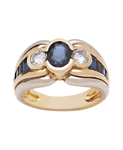 Bague Bague jarretière Excellence Or 18K jaune blanc Saphir Diamant 58 Facettes BO230054/EXCELLENCE