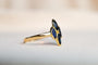 Ring 56 Ring - Marquise-cut sapphire ring in 18-carat yellow gold 58 Facettes 3765