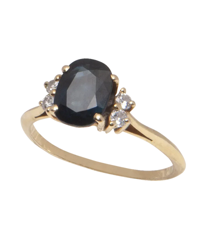 Bague 50 Splendeur - Bague épaulée en or jaune 18K avec saphir et diamants 58 Facettes BO230072/SPLENDEUR