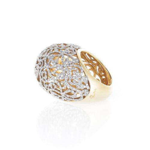 Bague 54 Pomellato Arabesque - Bague en or rose 18k et diamants 58 Facettes 2.18494