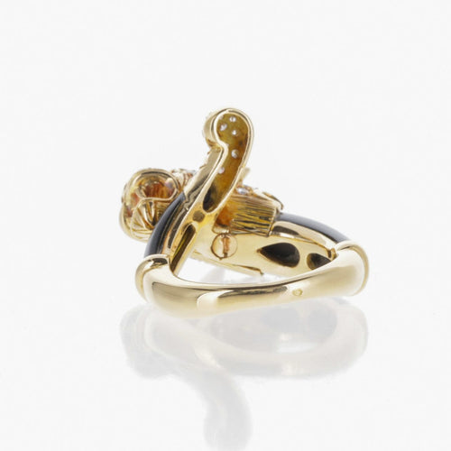 Bague 55 Atelier Jean & Pierre Bellin - Bague panthère en or jaune, diamants et onyx 58 Facettes 2.18783