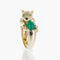 Bague 55 Cartier Panthère - Bague vintage en or jaune 18 carats et chrysoprase 58 Facettes 2.18786