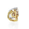 Bague 51 FRED - Bague ciselée en or jaune et or blanc 18k et diamants 58 Facettes 2.17617