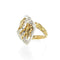 Bague 51 FRED - Bague ciselée en or jaune et or blanc 18k et diamants 58 Facettes 2.17617