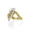 Bague 51 FRED - Bague ciselée en or jaune et or blanc 18k et diamants 58 Facettes 2.17617