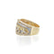 Bague 54 Bague motif panthère en or jaune 18 K et diamants 58 Facettes 2.17639