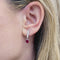 Boucles d'oreilles Pendants d'oreilles or blanc, diamants et rubis. 58 Facettes 34398