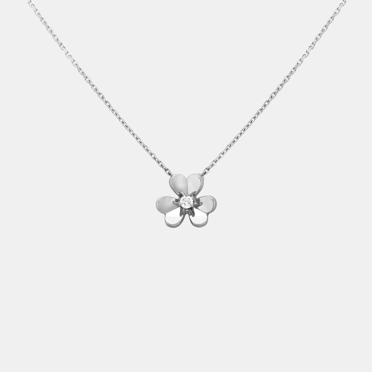 Pendentif Frivole Or blanc Diamant 0.05ct