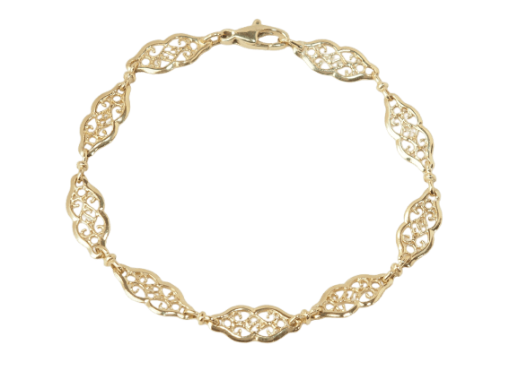 Bracelet Bracelet ancien maille filigrane en or jaune 18 ct 58 Facettes 33511