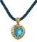 Collier Fred - Collier pendentif cœur en or jaune et topaze bleue 58 Facettes 210007