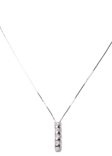 Collier Collier pendentif en or blanc 18 ct et diamants 58 Facettes 31978