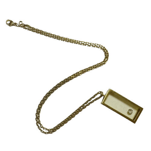 Collier Pascal Morabito - Collier « rectangle » en résine avec diamant 58 Facettes 2399-120