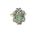 Bague 55 Bague ancienne en or jaune 18 kt, émeraude et diamants taille rose 58 Facettes 33262