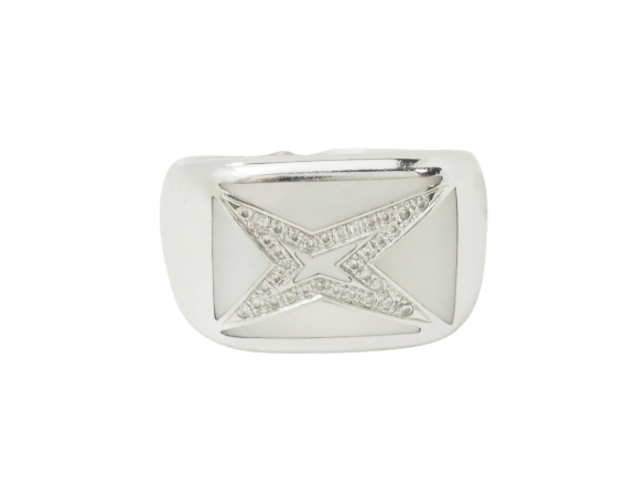 Bague 50 Mauboussin Grande Vie - Bague en or blanc 18 ct, nacre et diamants 58 Facettes 33601