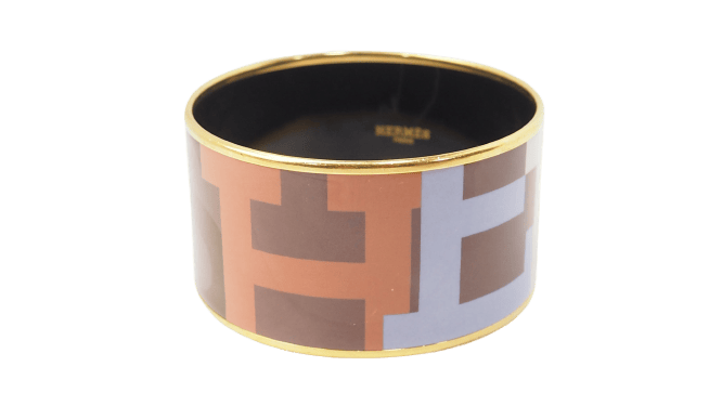 Bracelet Hermès - Bracelet manchette en émail multicolore 58 Facettes 32652