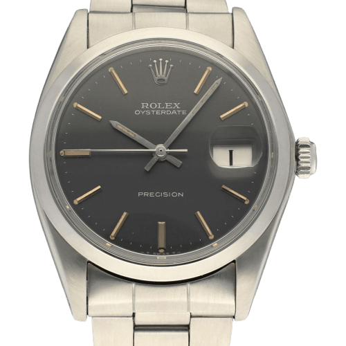 Ceas Rolex Oyster Precision 6694 - Ceas din oțel, cadran gri-violet liniar (1972) 58 Facettes ROL/OPR/156