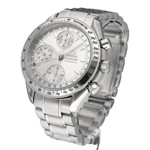 Omega Speedmaster Day-Date Watch - 39 mm automatic steel watch 58 Facettes OMG/SPE/536