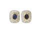 Boucles d'oreilles Boucles d'oreilles en or jaune 18 ct, saphirs et diamants 58 Facettes 33450