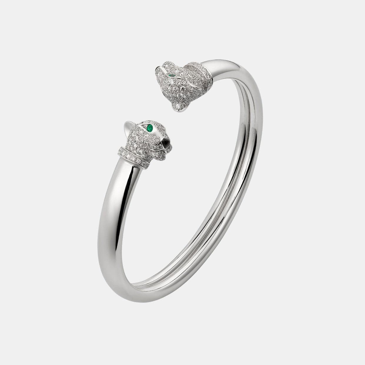 Bracelet Panthère Or blanc Mixte