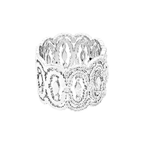 Bague 52 Messika Arabesque - Bague bandeau en or blanc sertie de diamants 58 Facettes 34952