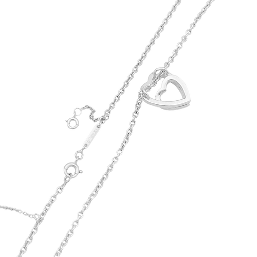 Collier Cartier Cœurs - Collier en or blanc et diamants 58 Facettes 34760