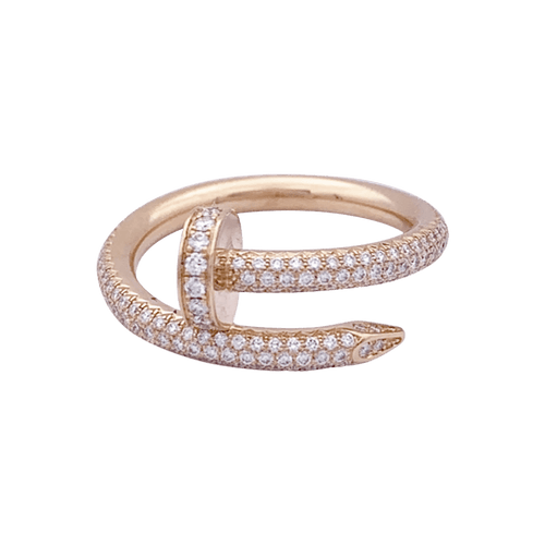 Bague 55 Cartier Juste un Clou - Bague en or rose et diamants 58 Facettes 33751