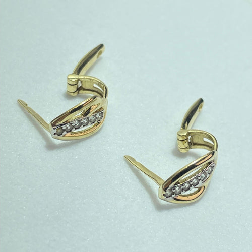 Cercei Cercei din aur galben 14K 1,73 g 58 Facettes 250161