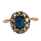 Bague 58 Bague marguerite saphir et diamants 58 Facettes