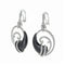 Boucles d'oreilles Boucles d’oreilles en or blanc 18 K avec diamants et onyx 58 Facettes 2.18388