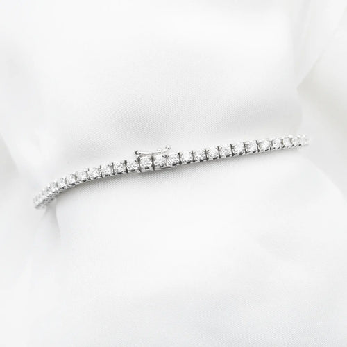 Bracelet Bracelet tennis en or blanc 18 carats et diamants 2,60 ct 58 Facettes 17536