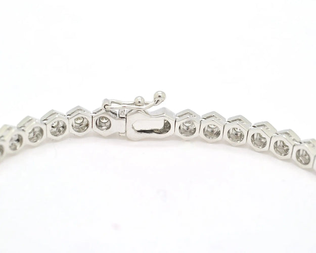 Bracelet Bracelet tennis en or blanc 18 kt et diamants 2,30 ct 58 Facettes 13060