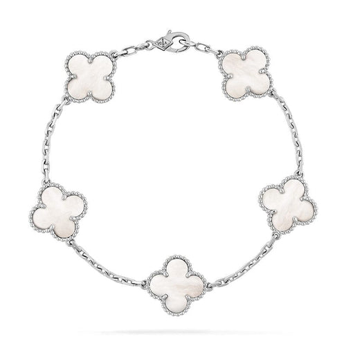 Bracelet Van Cleef & Arpels Alhambra - Bracelet en or blanc 750 et nacre 58 Facettes OC-62000270