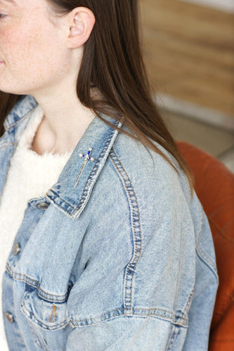 Broche Broche espada antigua en plata y perlas finas 58 Facettes