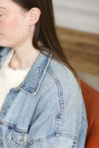 Broche Broche espada antigua en plata y perlas finas 58 Facettes