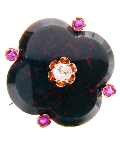Broche Unique - Broche en or jaune avec rubis et diamants 58 Facettes BO220342/UNIQUE