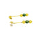 Boucles d'oreilles Boucles d’oreilles pendantes en or jaune 750 et aventurine 58 Facettes 35316