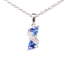 Pendentif Pendentif or blanc tanzanite diamants 58 Facettes