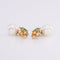 Boucles d'oreilles Boucles d'oreilles - Émeraudes et perles Akoya en or jaune 14 kt 58 Facettes E008