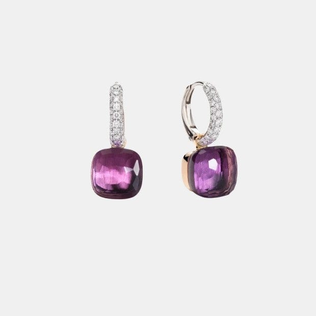 Boucles d'oreilles Nudo Or Améthyste 13ct