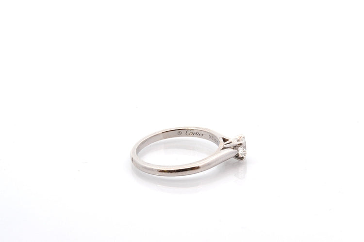 Bague 52 Cartier - Bague en platine avec diamant 0,31 ct 58 Facettes 27259