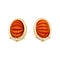 Boucles d'oreilles Boucles d’oreilles clips en or jaune 750, corail et diamants 58 Facettes 33062
