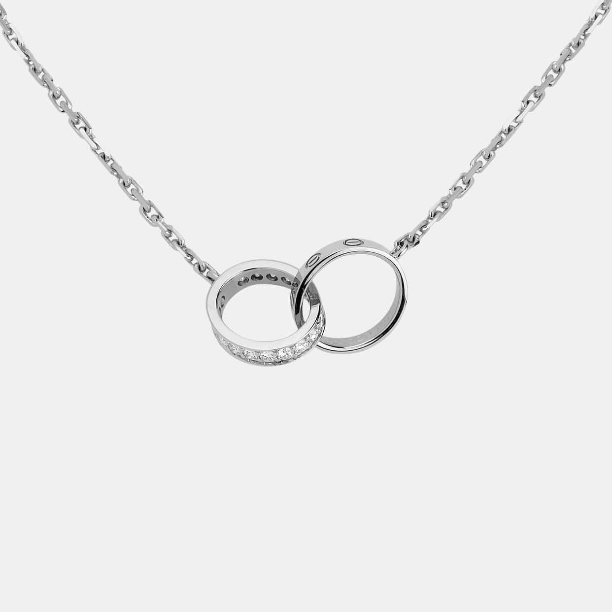 Collier Love Or blanc Diamant